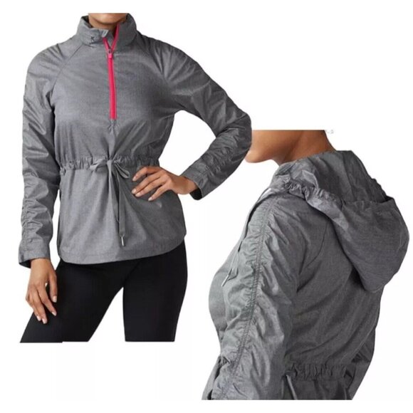 NWT Fabletics Danielle Women's Athletic Jacket Running Athleisure Gray Sz XL $90 - Picture 1 of 9